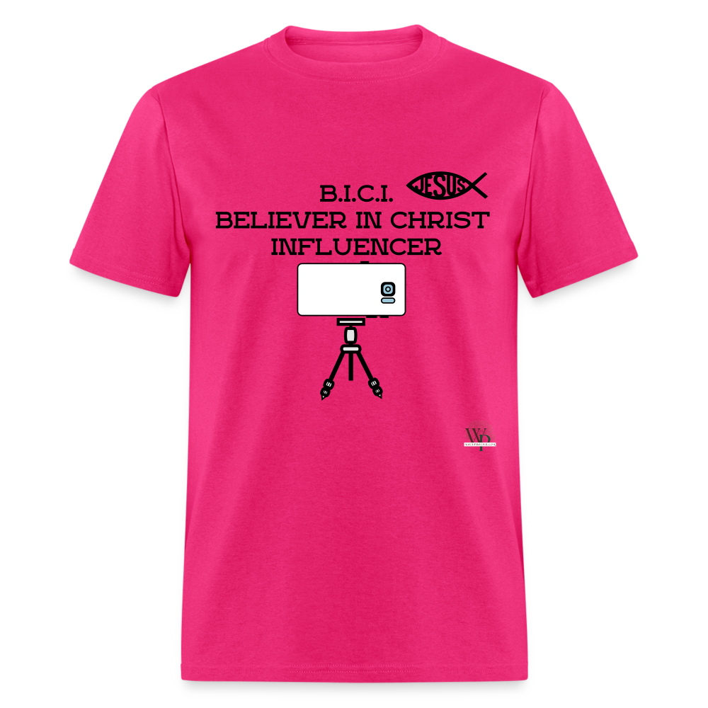 B.I.C.I. Believer in Christ Unisex Classic T-Shirt - fuchsia