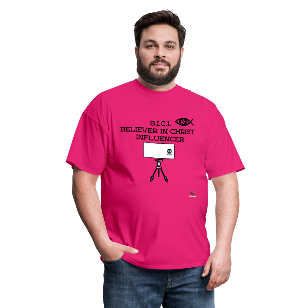 B.I.C.I. Believer in Christ Unisex Classic T-Shirt - fuchsia