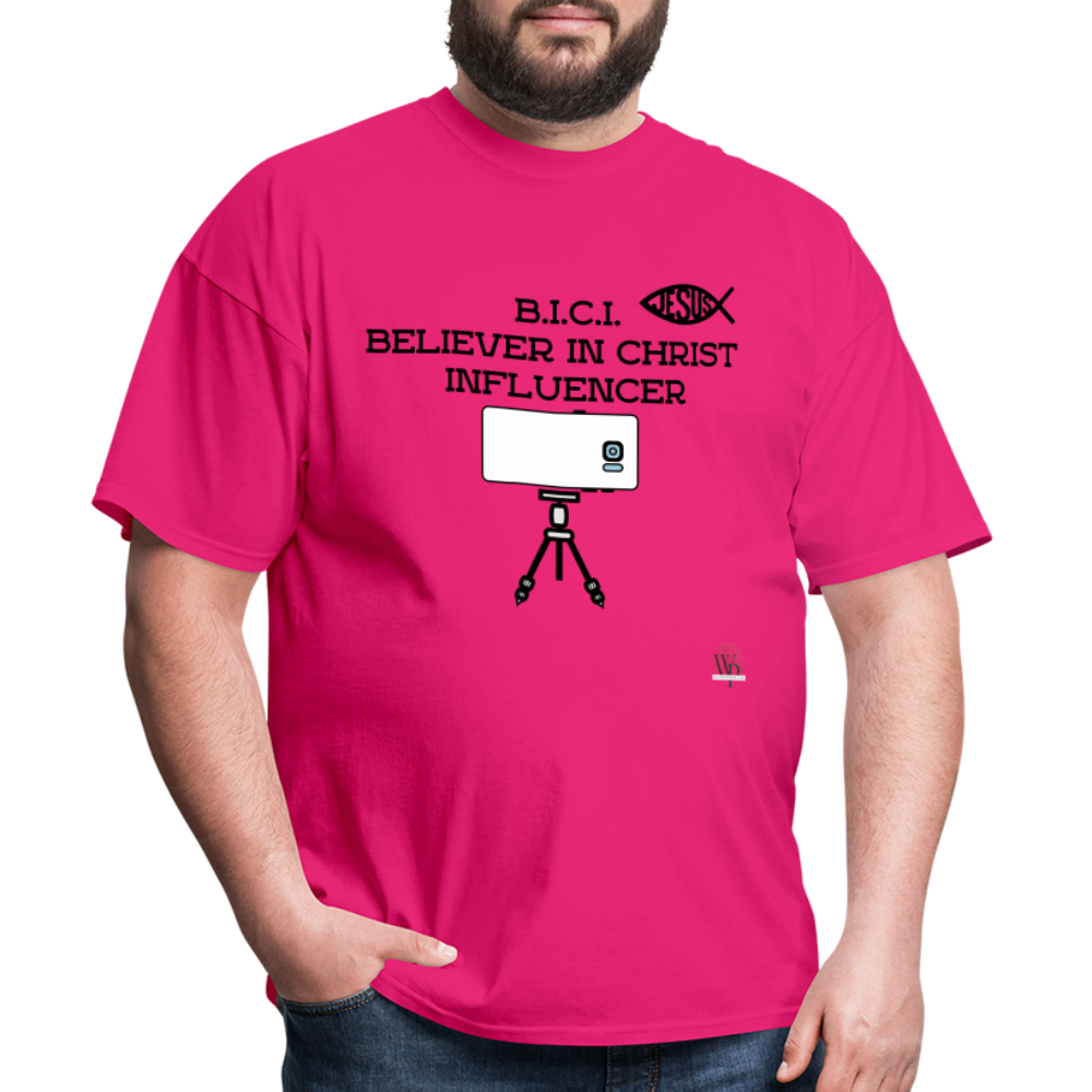 B.I.C.I. Believer in Christ Unisex Classic T-Shirt - fuchsia