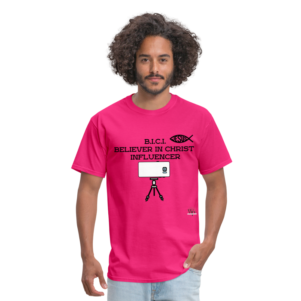 B.I.C.I. Believer in Christ Unisex Classic T-Shirt - fuchsia
