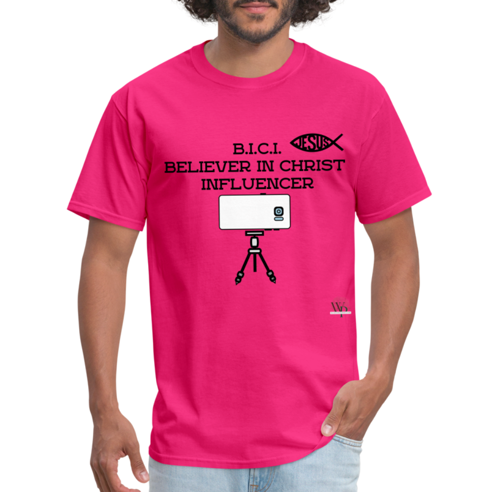 B.I.C.I. Believer in Christ Unisex Classic T-Shirt - fuchsia