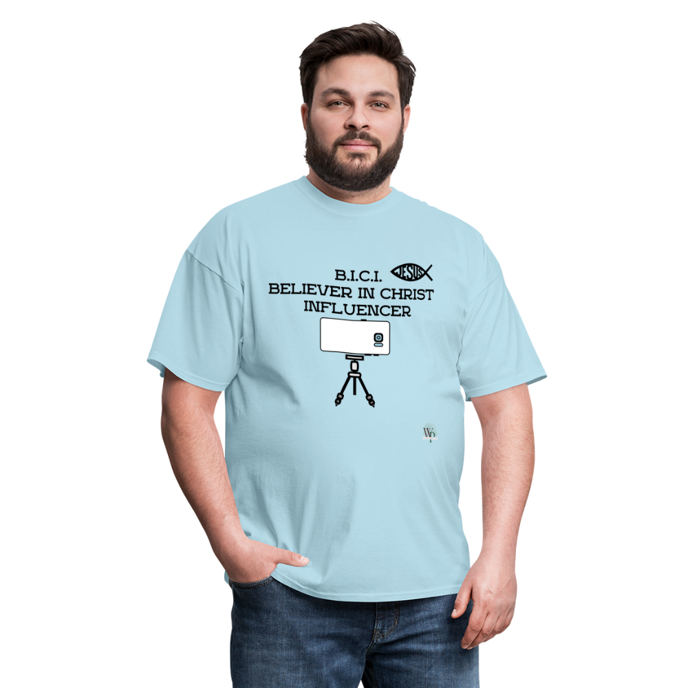 B.I.C.I. Believer in Christ Unisex Classic T-Shirt - powder blue