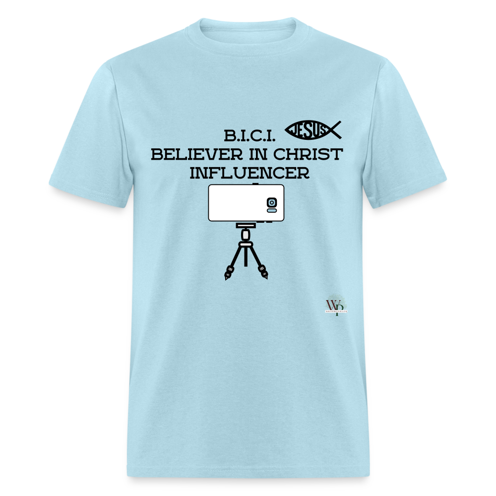 B.I.C.I. Believer in Christ Unisex Classic T-Shirt - powder blue