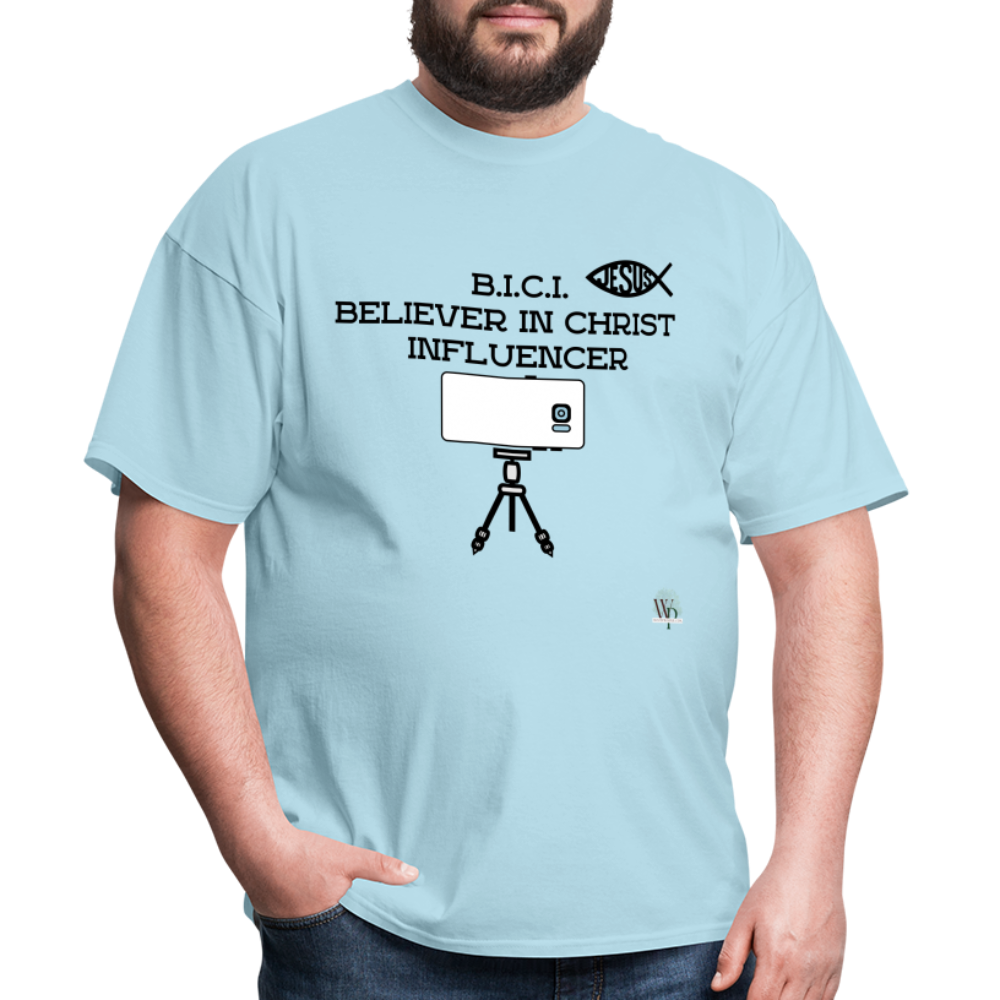 B.I.C.I. Believer in Christ Unisex Classic T-Shirt - powder blue