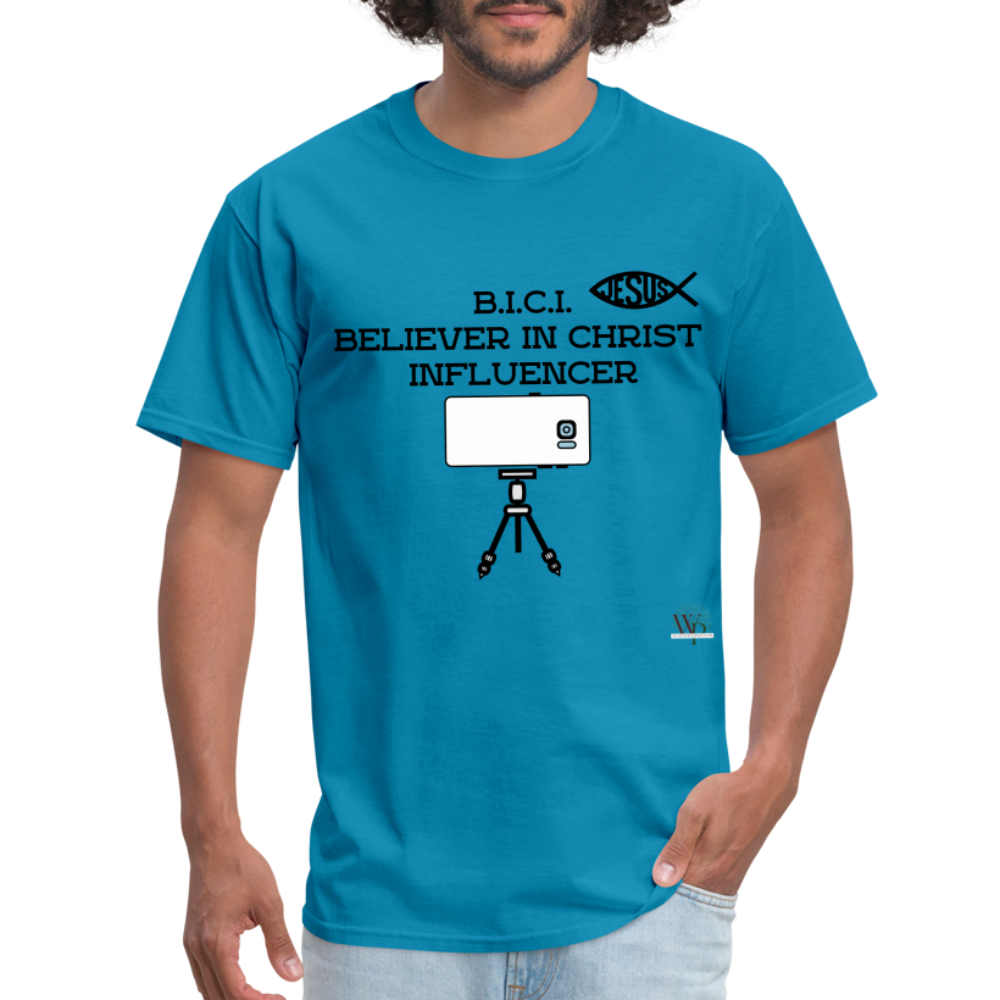 B.I.C.I. Believer in Christ Unisex Classic T-Shirt - turquoise