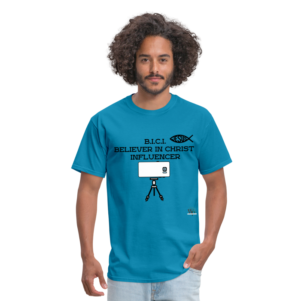 B.I.C.I. Believer in Christ Unisex Classic T-Shirt - turquoise