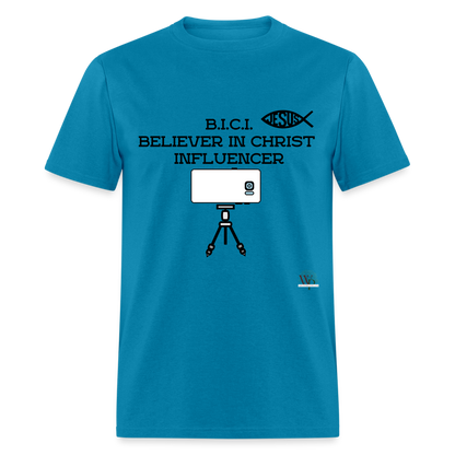 B.I.C.I. Believer in Christ Unisex Classic T-Shirt - turquoise