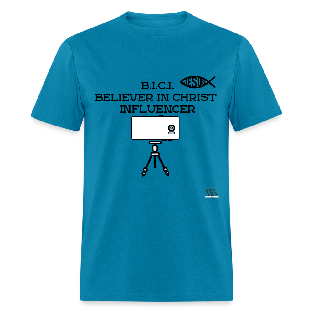 B.I.C.I. Believer in Christ Unisex Classic T-Shirt - turquoise