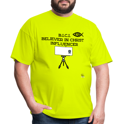 B.I.C.I. Believer in Christ Unisex Classic T-Shirt - safety green