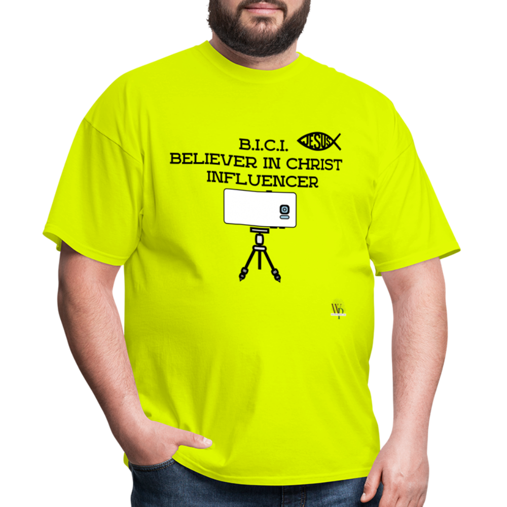 B.I.C.I. Believer in Christ Unisex Classic T-Shirt - safety green