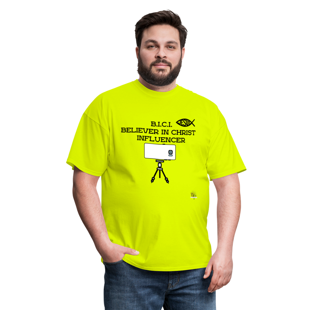 B.I.C.I. Believer in Christ Unisex Classic T-Shirt - safety green