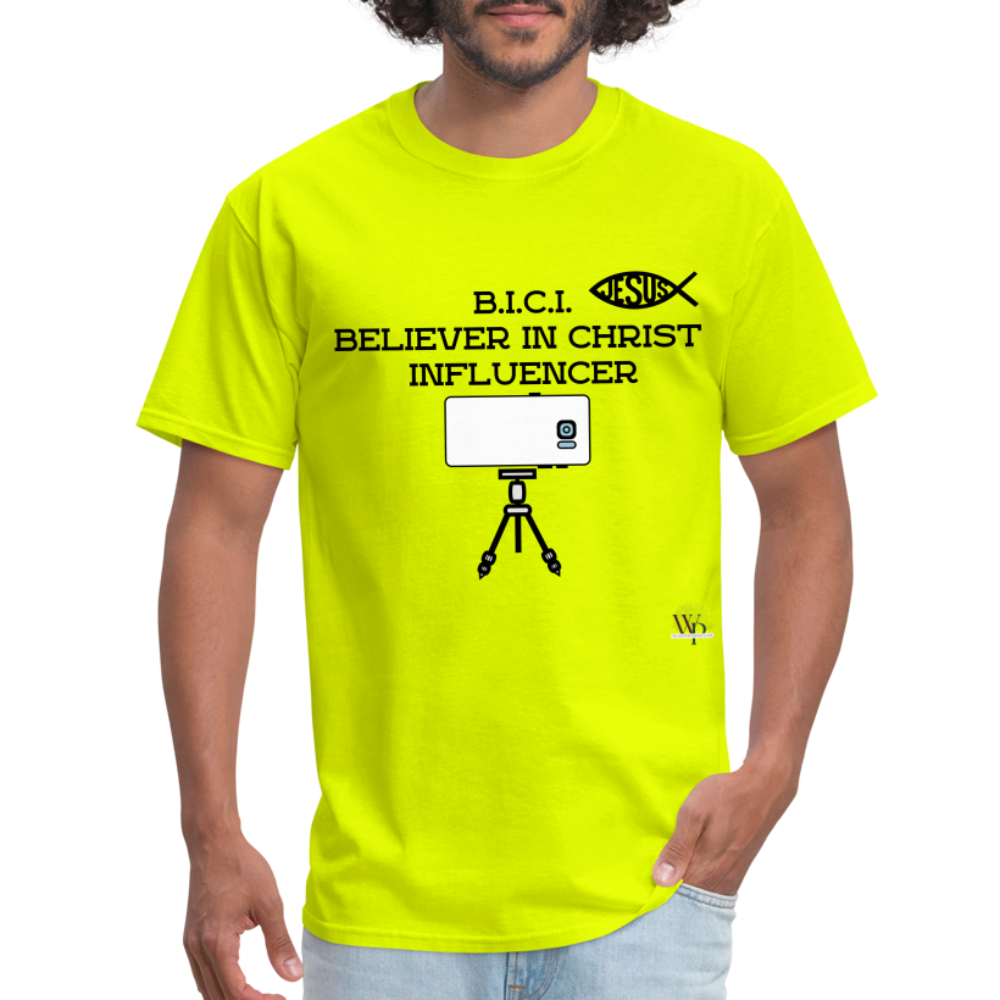 B.I.C.I. Believer in Christ Unisex Classic T-Shirt - safety green