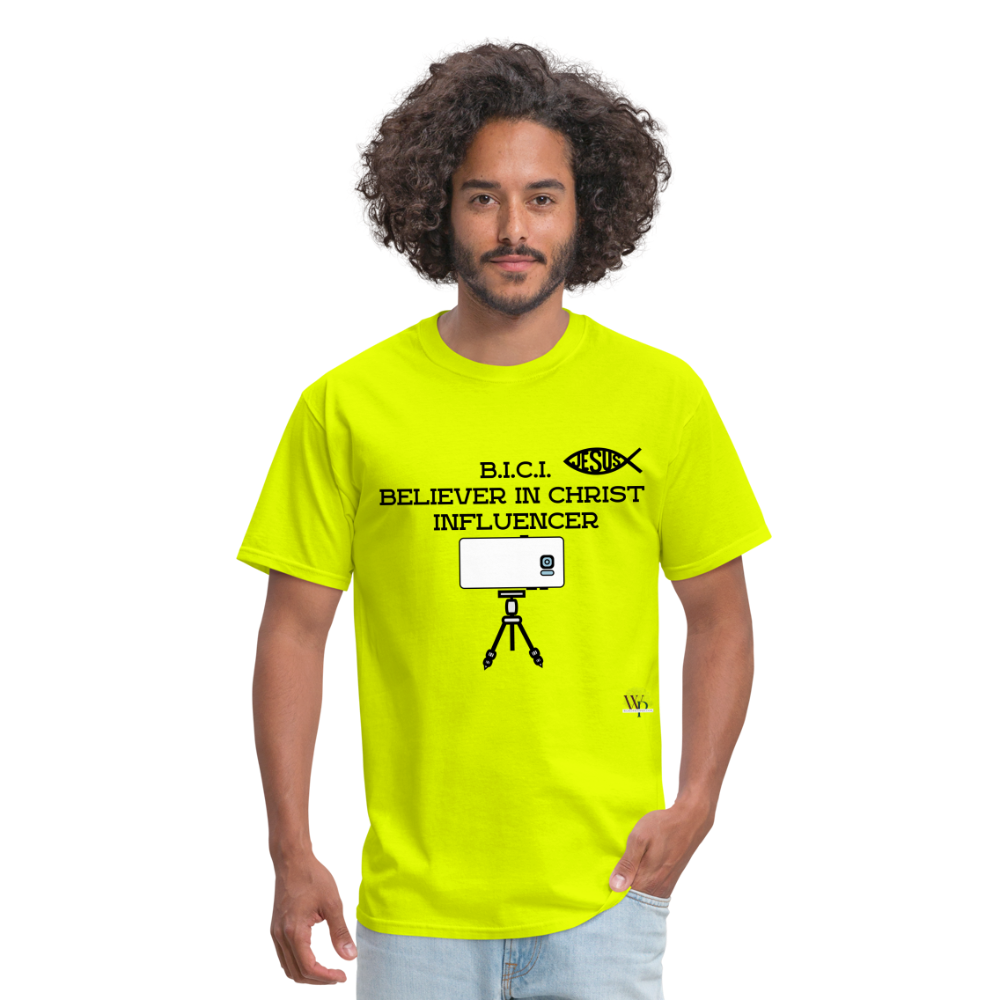 B.I.C.I. Believer in Christ Unisex Classic T-Shirt - safety green