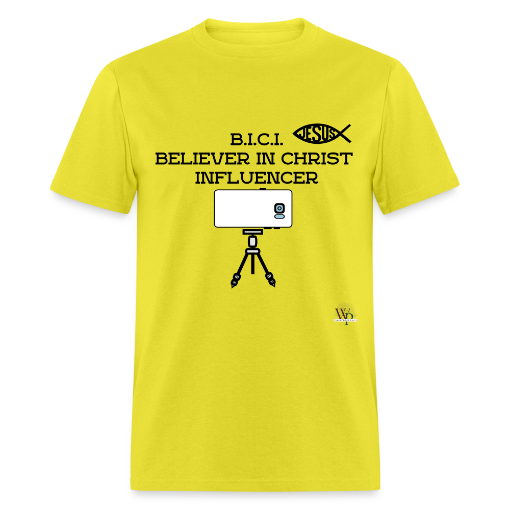 B.I.C.I. Believer in Christ Unisex Classic T-Shirt - yellow