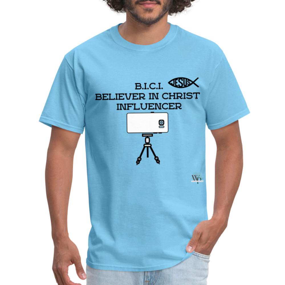 B.I.C.I. Believer in Christ Unisex Classic T-Shirt - aquatic blue