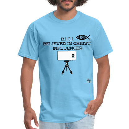 B.I.C.I. Believer in Christ Unisex Classic T-Shirt - aquatic blue