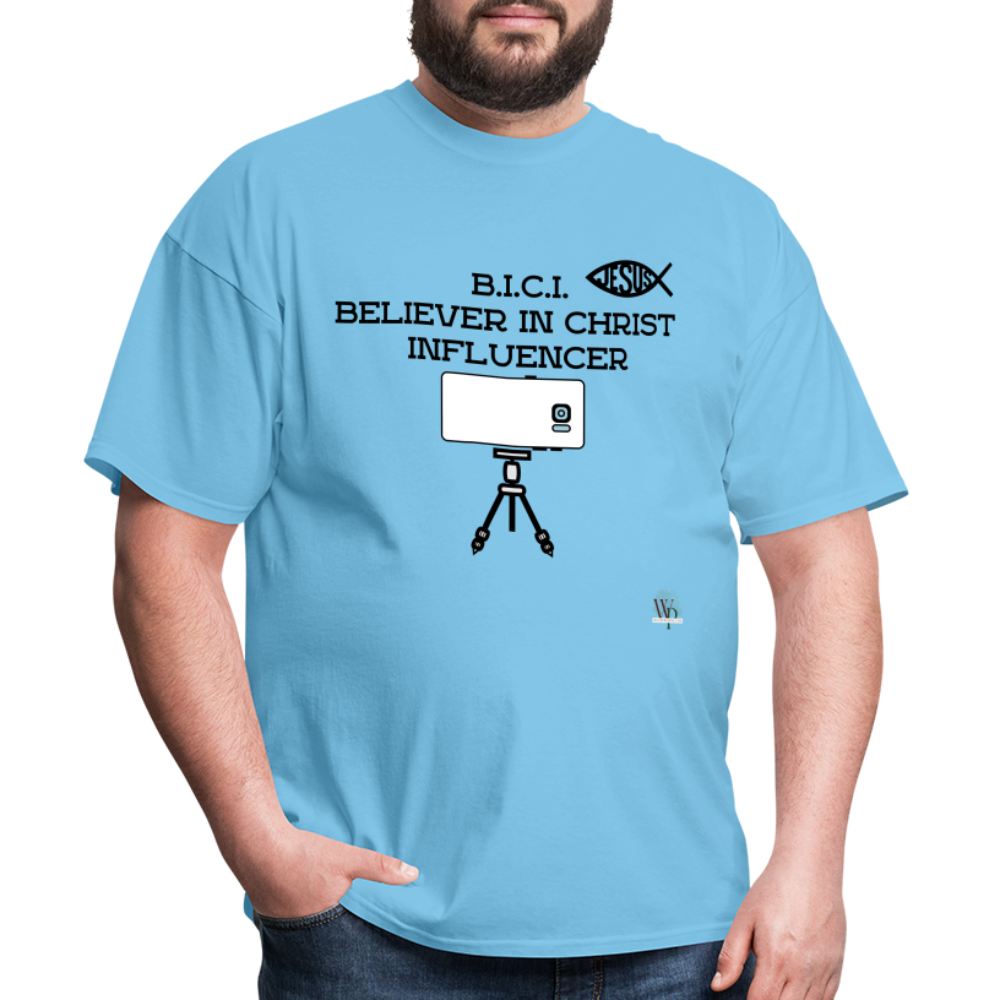 B.I.C.I. Believer in Christ Unisex Classic T-Shirt - aquatic blue