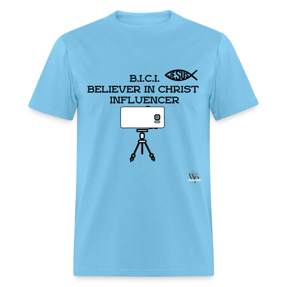 B.I.C.I. Believer in Christ Unisex Classic T-Shirt - aquatic blue