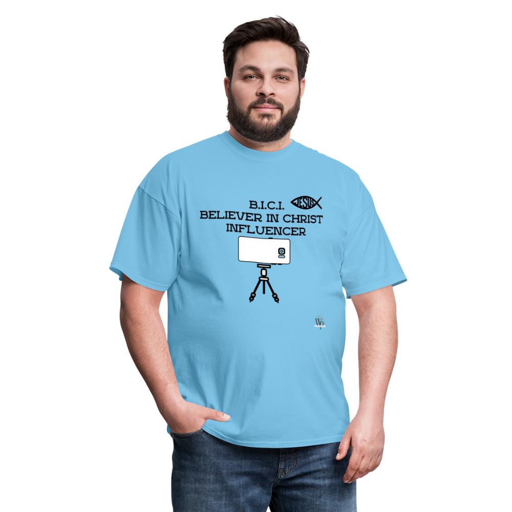 B.I.C.I. Believer in Christ Unisex Classic T-Shirt - aquatic blue