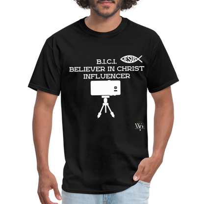 B.I.C.I. Believer in Christ Unisex Classic T-Shirt (black) - black