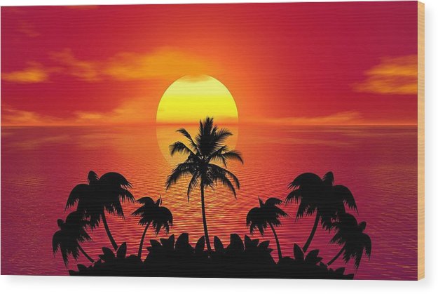 Sunset - Wood Print