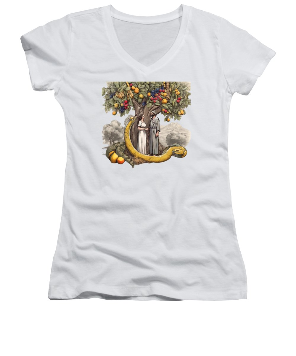 The Fall of Man Interpretation - Women's V-Neck