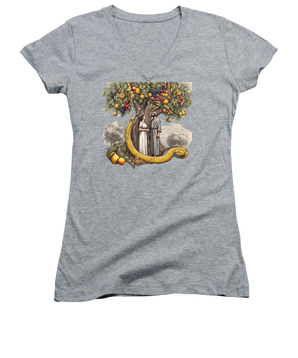 The Fall of Man Interpretation - Women's V-Neck