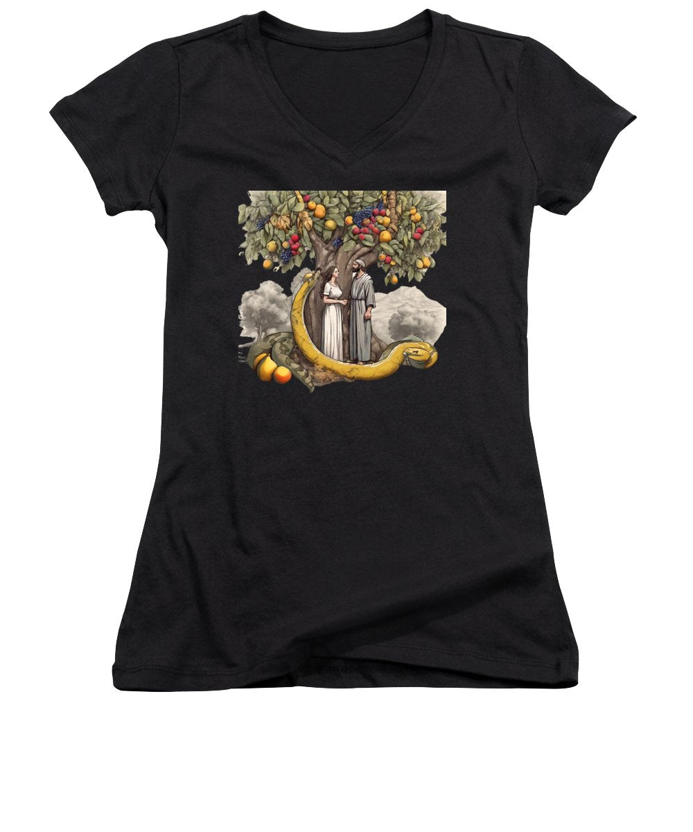 The Fall of Man Interpretation - Women's V-Neck
