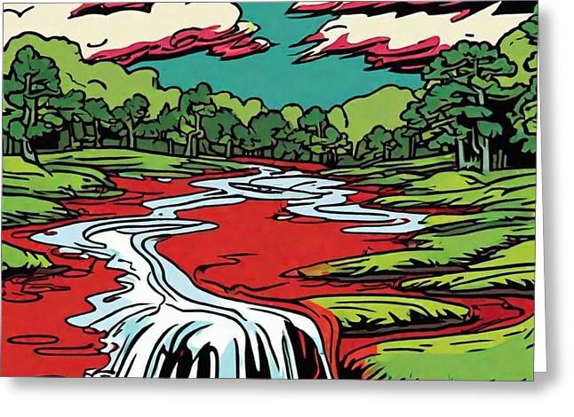Water To Blood Plague #1 - Greeting Card